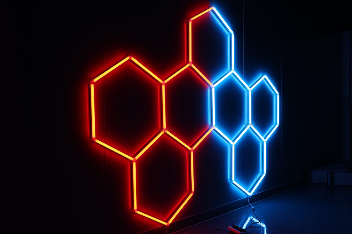 hexagon led lights rgb