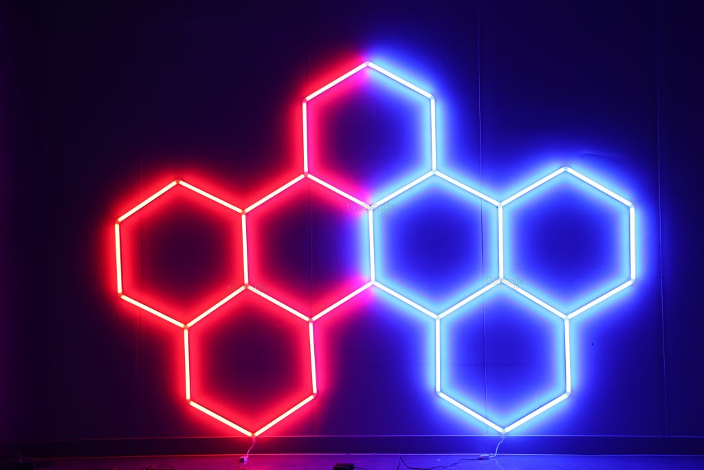 Convenience and Control Gonengo RGB Hexagon LED Lights At Your Fingertips 9 rgb hexagon led lights 1