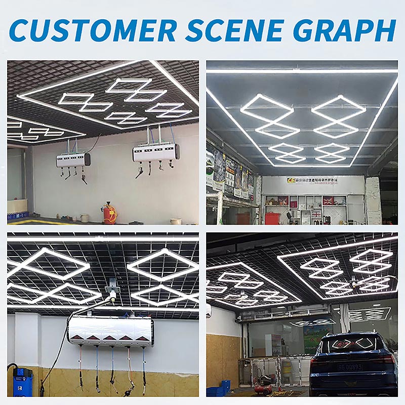 How can I minimize the risk of light fixtures getting damaged in an automotive shop? 8 led light car wash