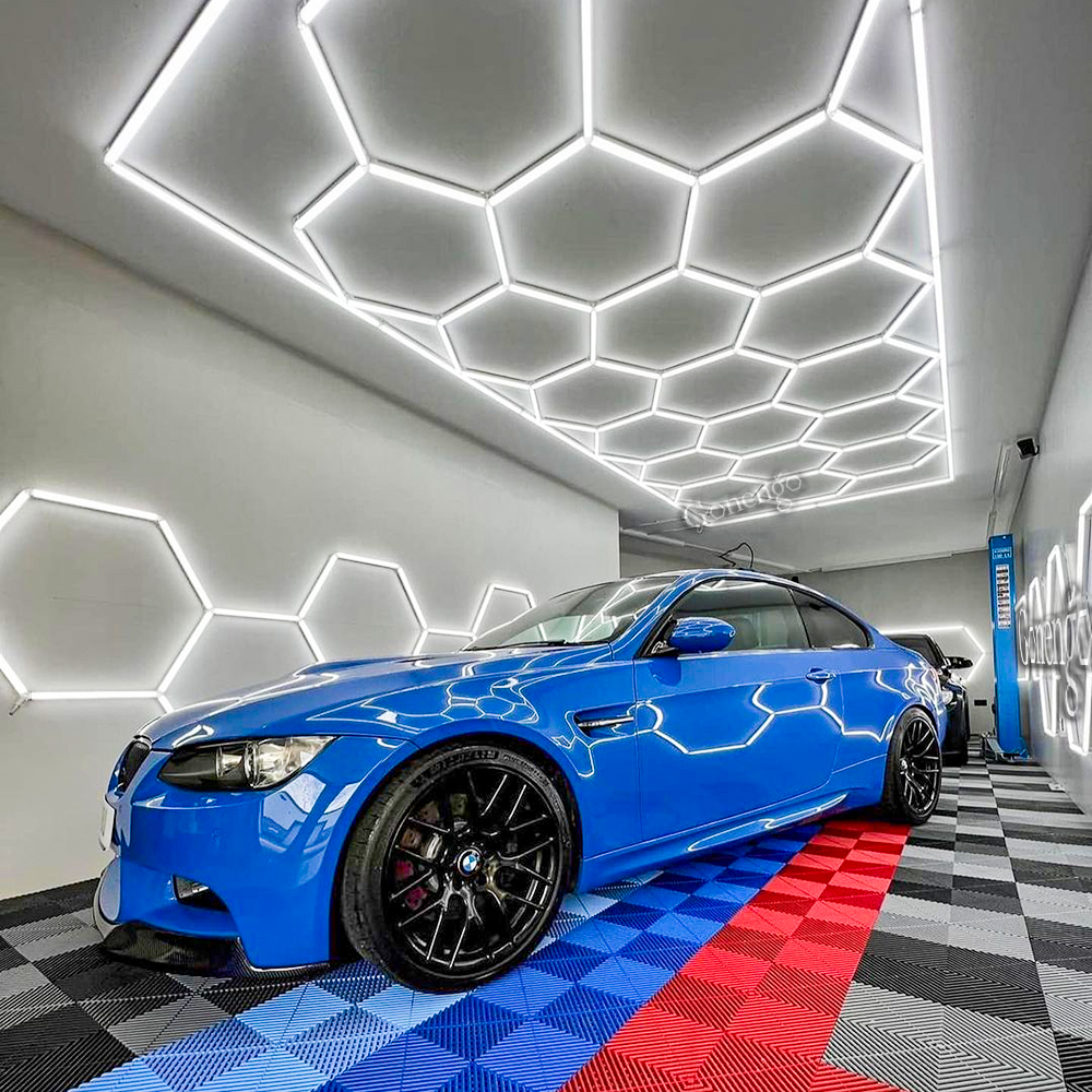 How Can LED Garage Lighting Help Maintain a Professional Appearance in the Workspace? 7 hexagonal lighting
