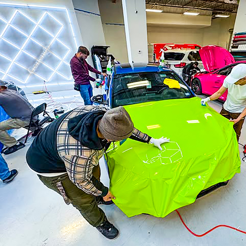 How to wrap cars perfectly in a workshop? 7 diamond LED lights