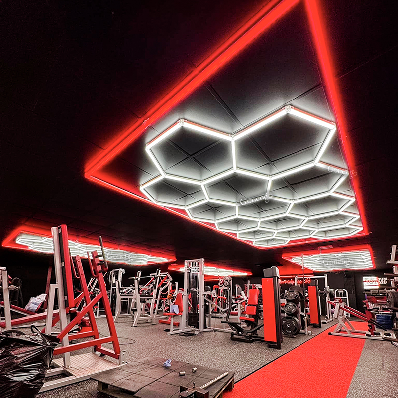 RGB hexagon LED lights for gym