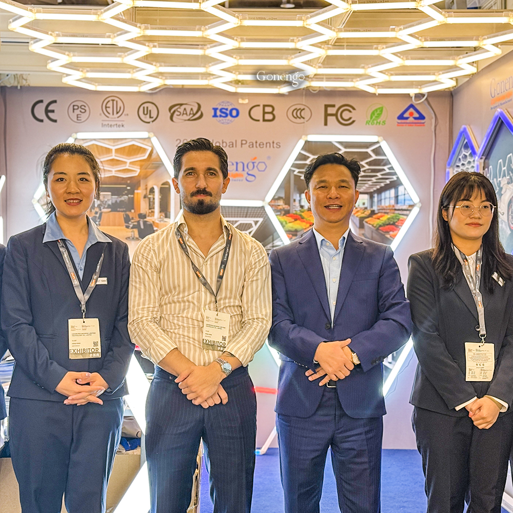 Magic Hexagonal LED Lights Off at 2025 Hong Kong Lighting Fair, But the Vibe Stays On! 9 hexagonal LED lights