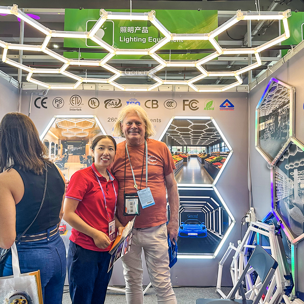Gonengo Hexagon LED Lights Are Ready to Shine at 2025 Hong Kong Fair! 7 hexagon LED lights