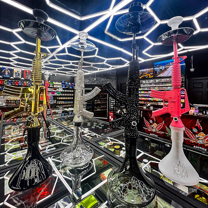 How to Make a Smoke Shop Stylish and Fun? 7 hexagon LED lights