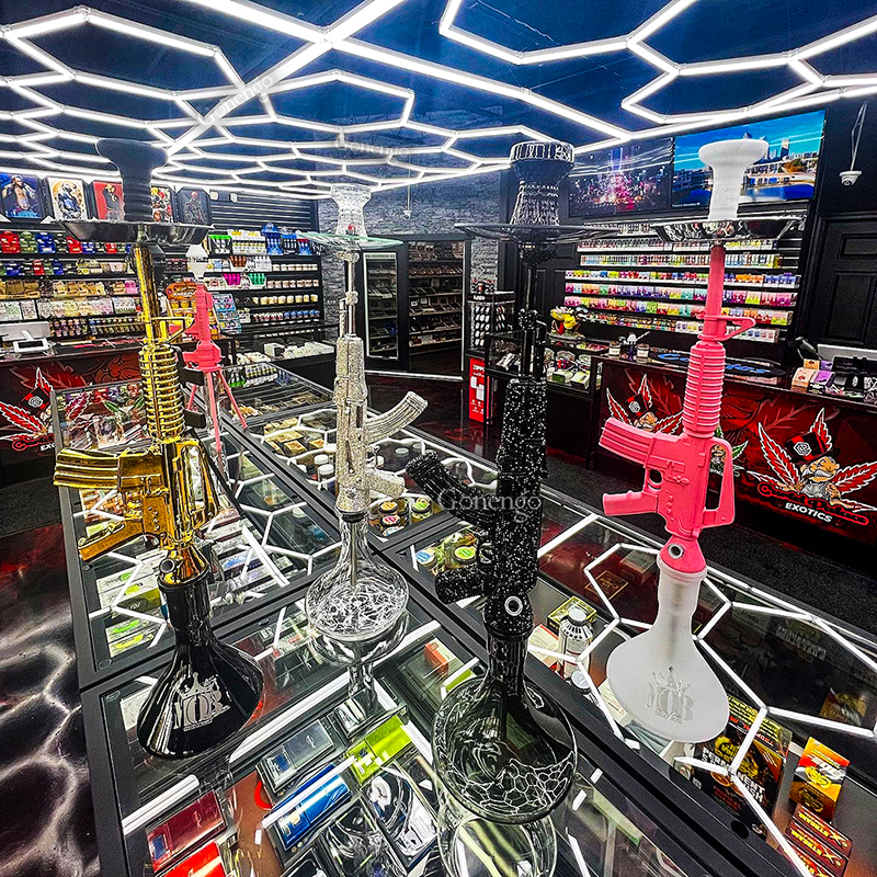 How to Make a Smoke Shop Stylish and Fun? 9 hexagon LED lights