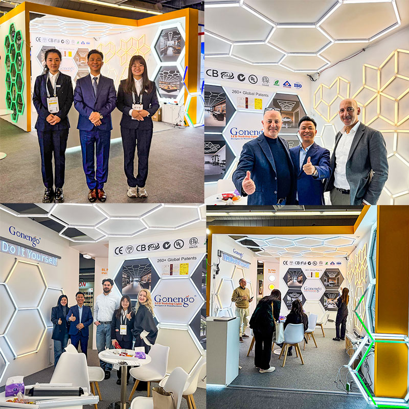 Gonengo Hexagon LED Lights Day 4 Light on Messe Frankfurt! 7 hexagon-LED-lights-for-auto-workshop
