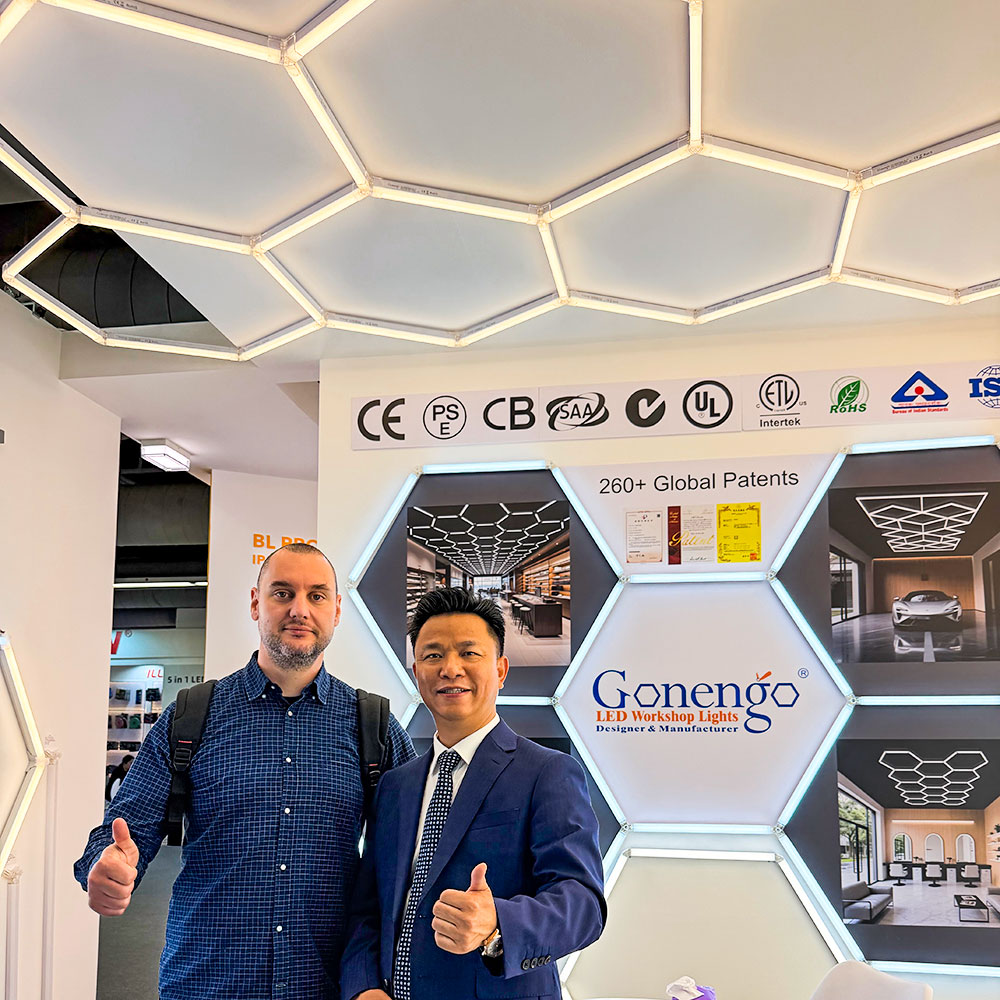 hexagon-LED-lights-for-car-workshop