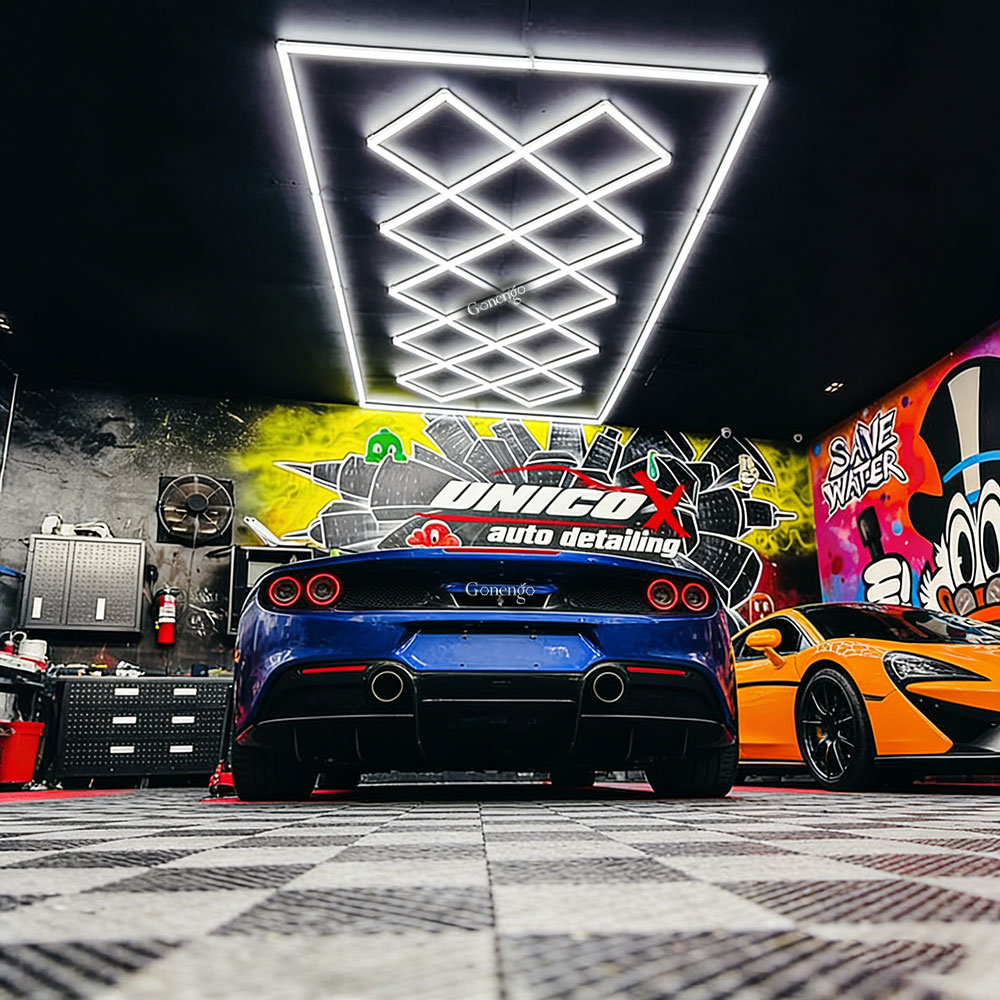 How to create a cool garage vibe at home? 8 diamond-LED-lights-for-garage-workshop