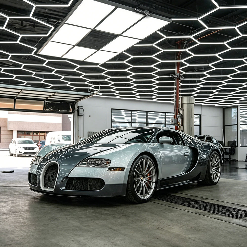 hexagon-LED-lights-for-garage-ceiling