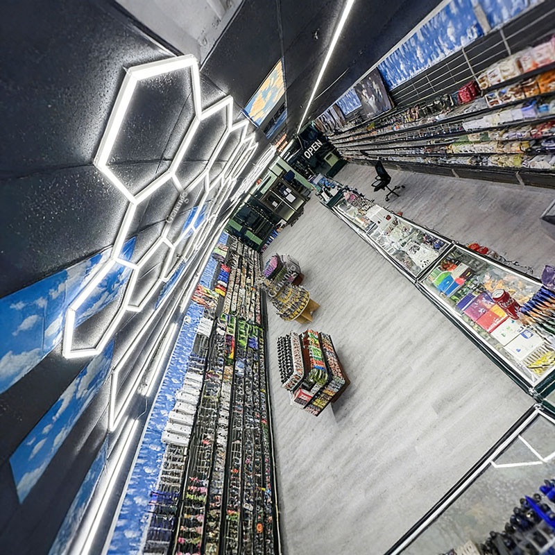 hexgrid-lighting-for-smoke-shop