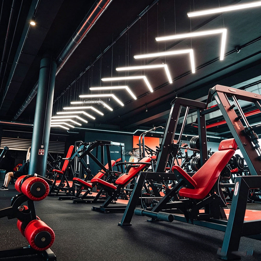 What ceiling lights are best for training gyms? 8 polygonal-LED-lights-for-gym-workshop