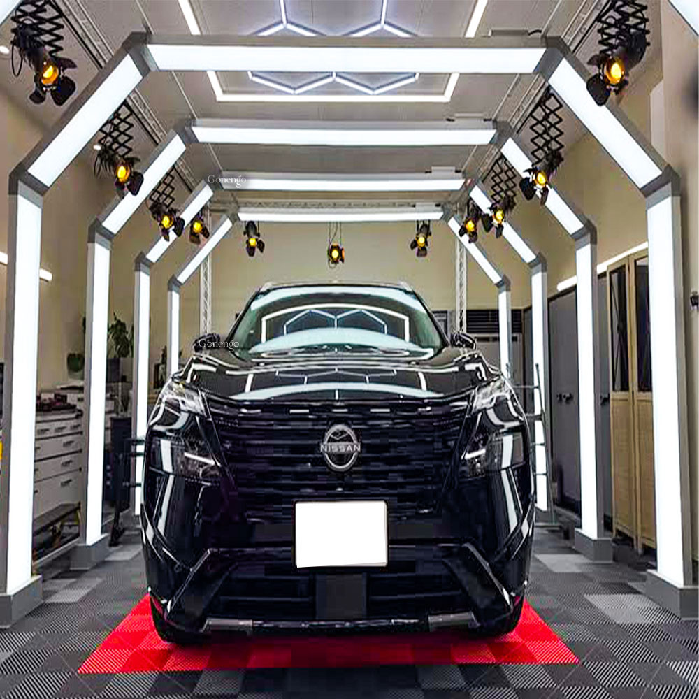 What lighting reduces shadows for car detailing? 9 tunnel-lights-for-automotive-shop