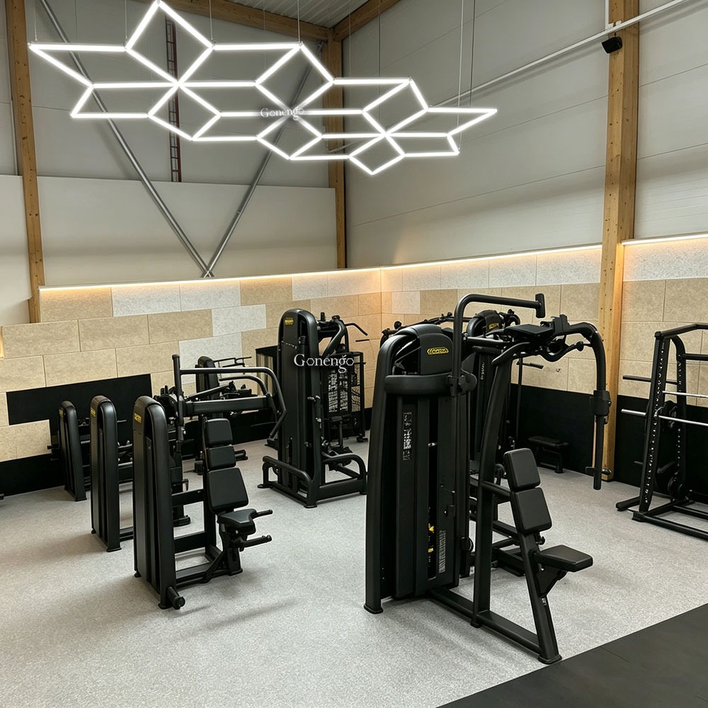 How Geometric LED Lights Support Durable Gym Use? 7 geometric-LED-lights-for-fitness-gym