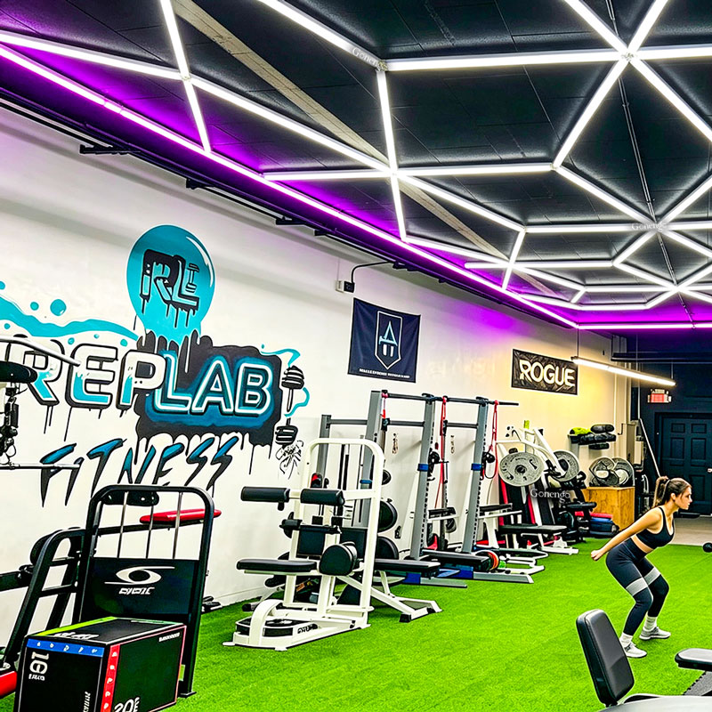 Best Durable Lighting for Training Gyms 7 geometric-LED-lights-for-gym-ceiling