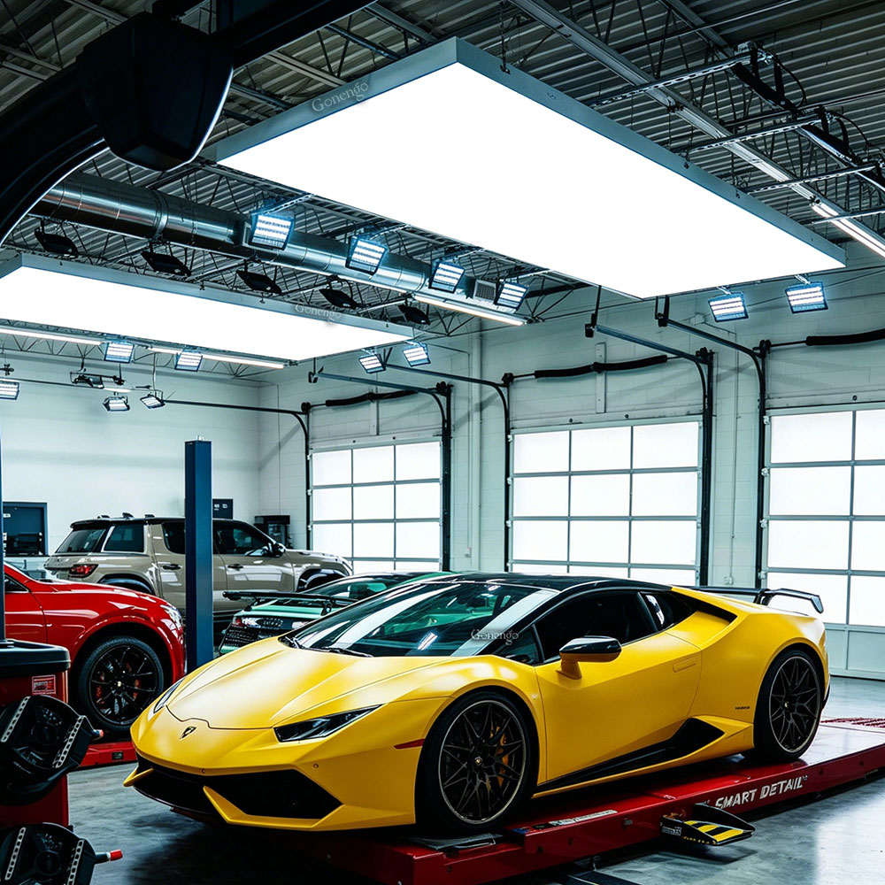 What lights are best for detailed car work? 8 light-box-for-garage