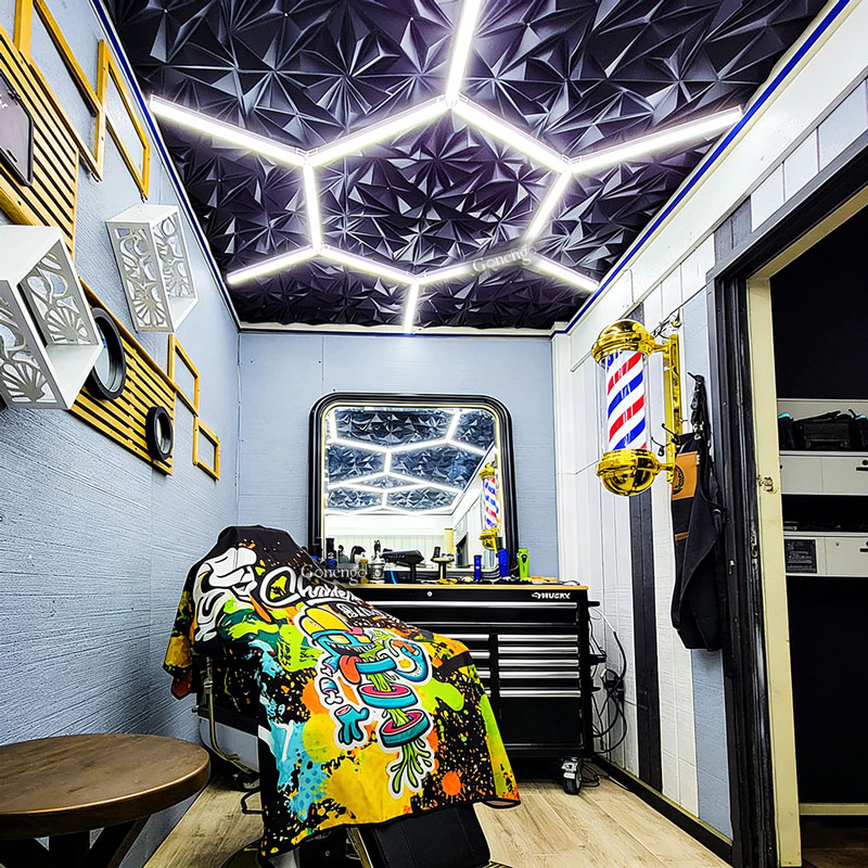 What is the best lighting for hair cutting? 9 hexagon-LED-lighting-for-barbershop