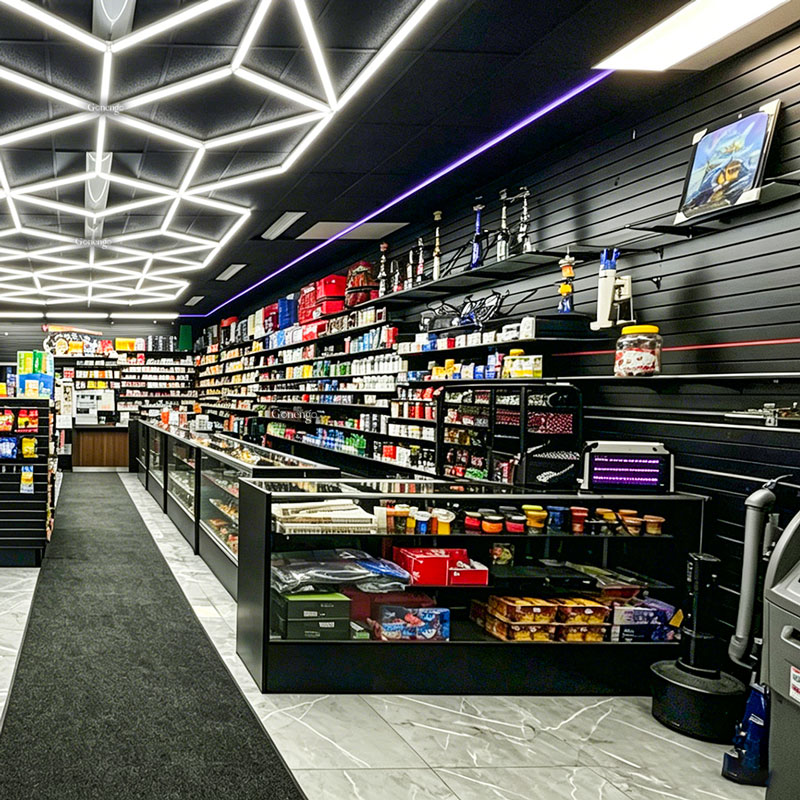 How do I choose the best lights for my smoke shop? 8 geometric-LED-lights-for-tobacco-shop