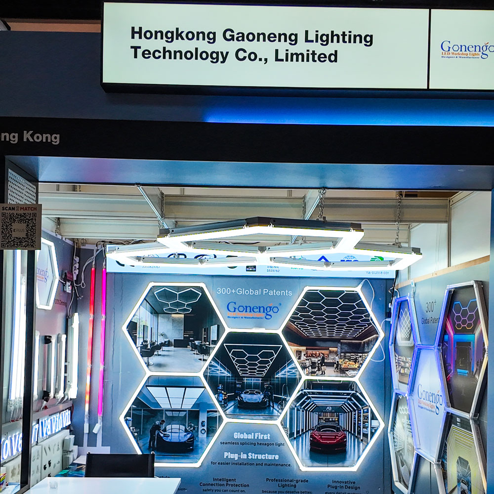 Day 1 Brings New Energy to HK Lighting Fair 2026! 7 hexagon-LED-lights-for-garage-detailing