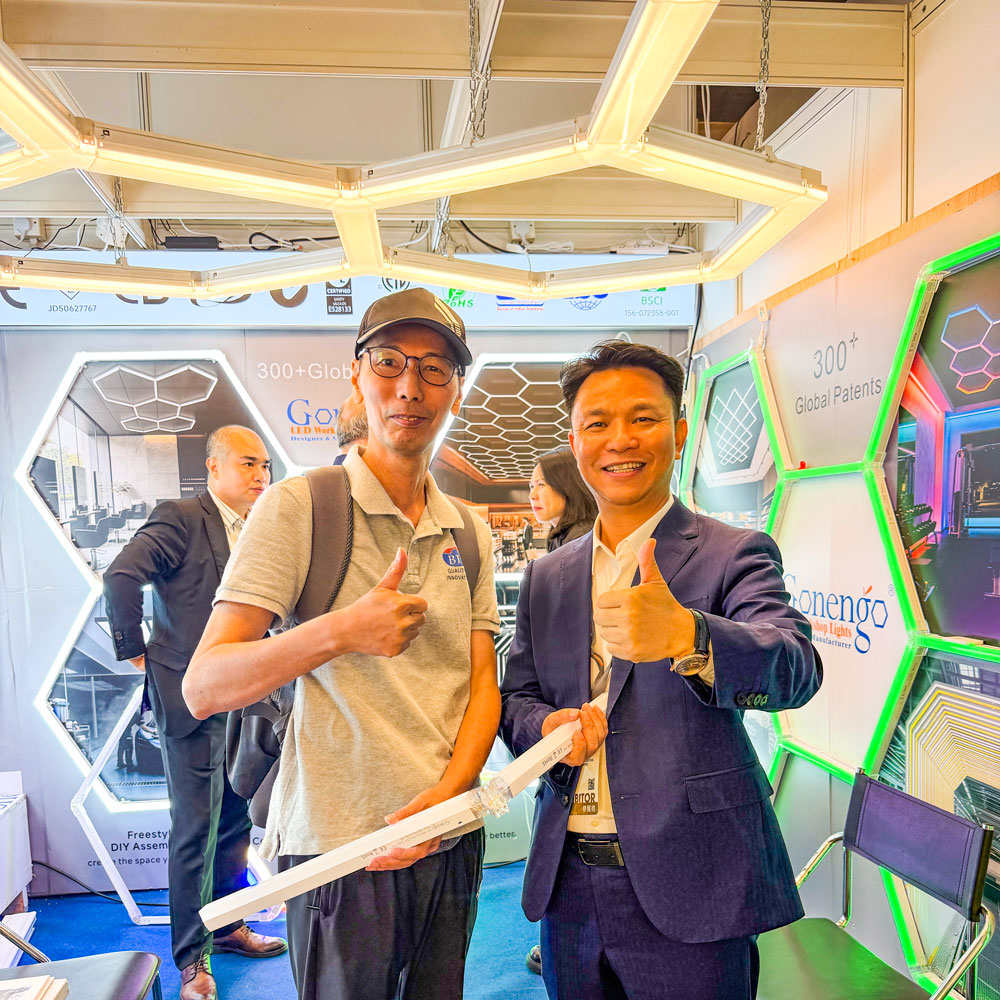 Day 3 Brings Fresh Energy to HK Lighting Fair 2026! 9 hexagon-garage-lights-for-shop-lighting-idea