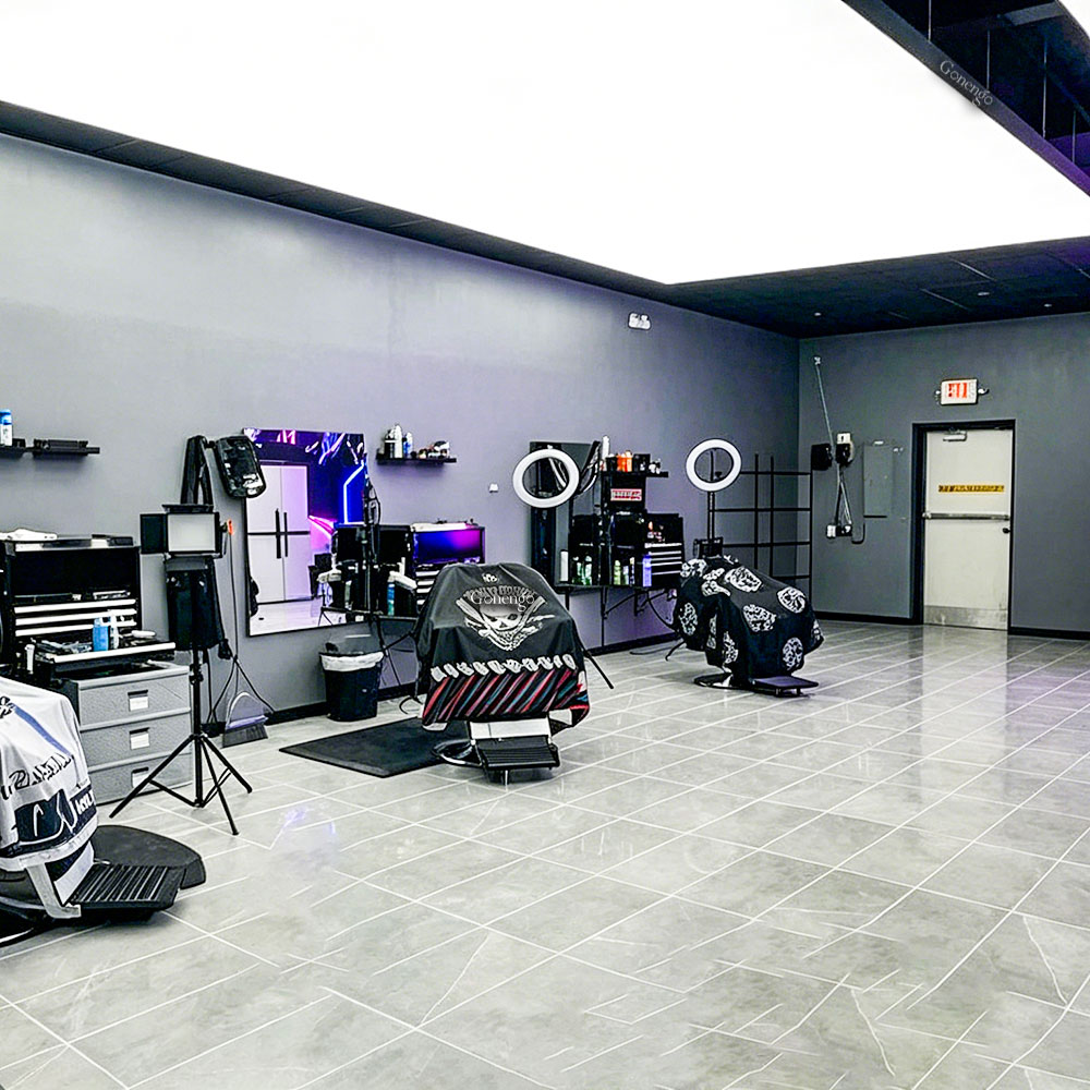 What durable ceiling lights suit my master barbershop ceiling? 9 light-box-for-salon